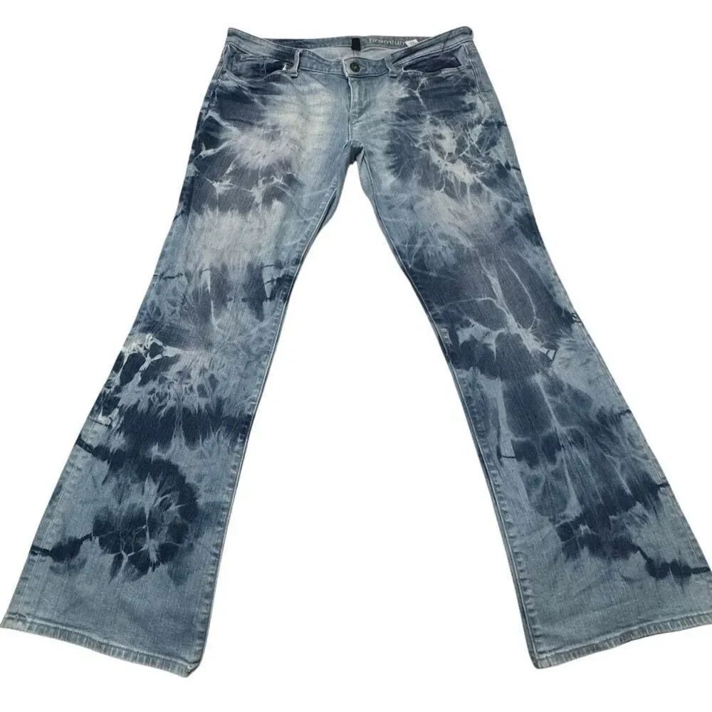 Reverse Tie Dye Reworked 2010s Gap Bootcut Jeans 14